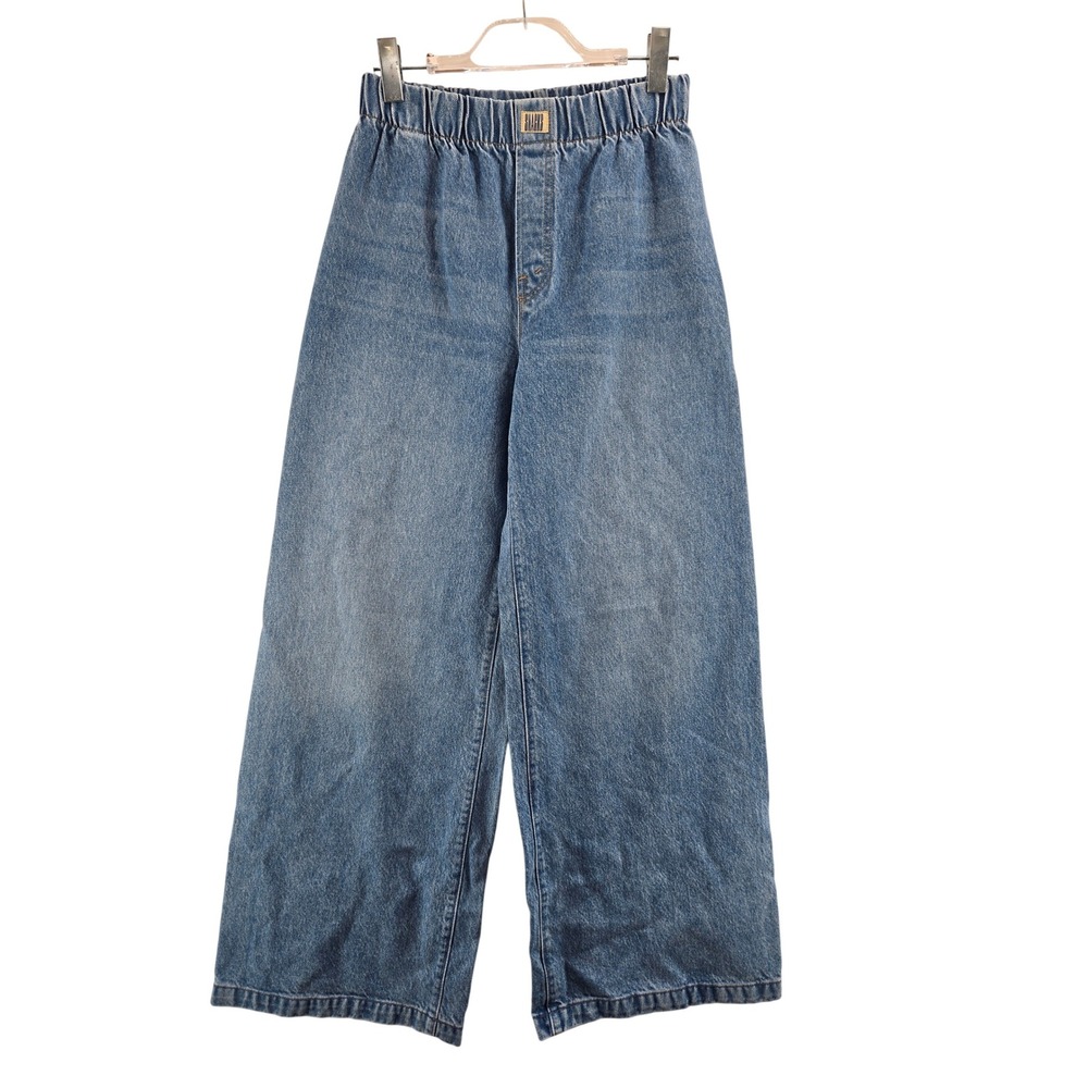 Mother Snacks The Kitchen Drawer Skimp Wide Leg Jeans All You Can Eat Blue S